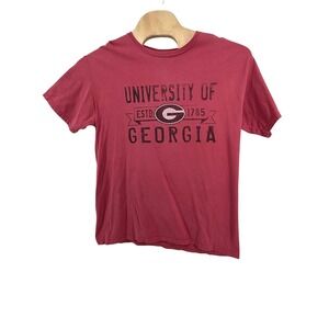 University of Georgia Bulldogs Womens Red Hanes ComfortWash T Shirt Size L